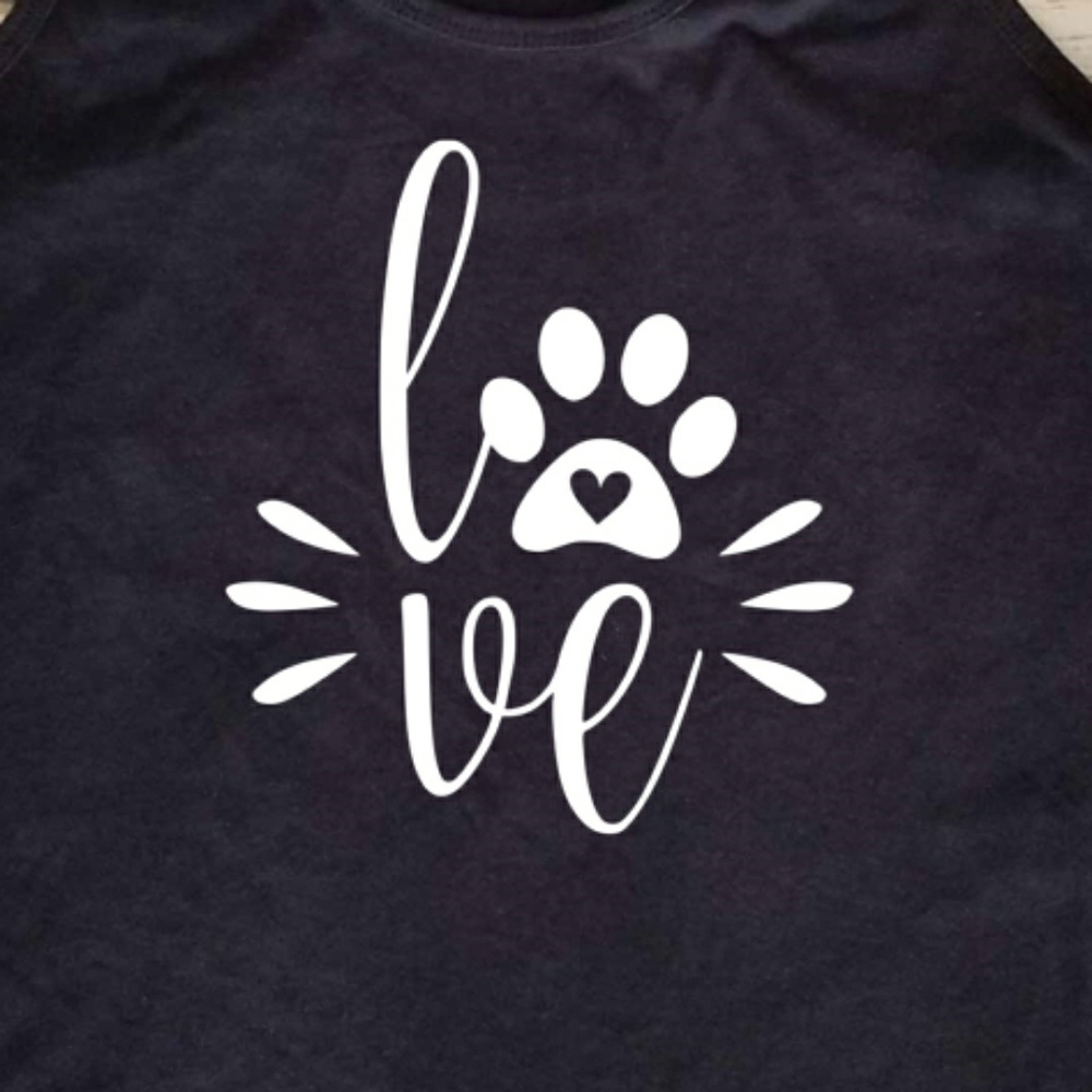 Love Paw - Doggie Heart - Workout racerback top - Picture 2 of 3